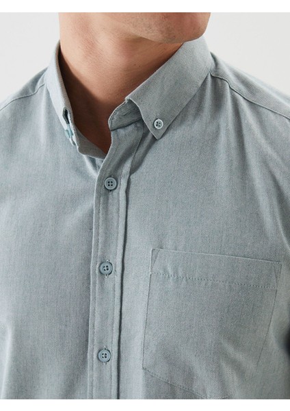 Yeni Sezon Regular Fit Uzun Kollu Gabardin Erkek Gömlek fırsatları