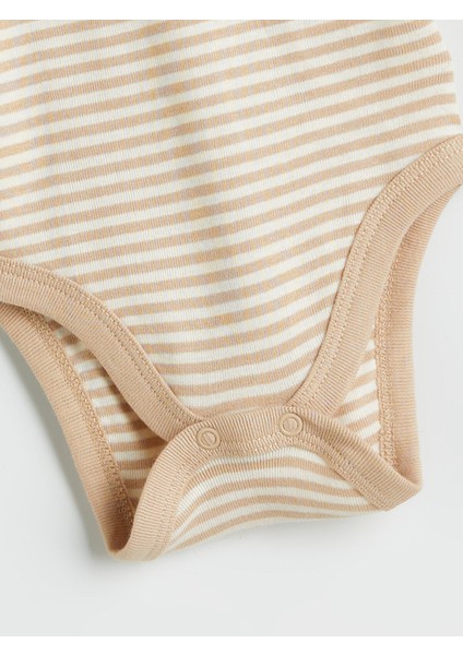 Yeni Sezon Çizgili Erkek Bebek Çıtçıtlı Body 2'li modelleri