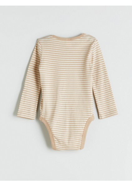 Yeni Sezon Çizgili Erkek Bebek Çıtçıtlı Body 2'li fırsatları