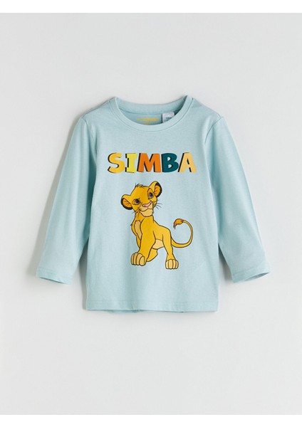 Yeni Sezon Bisiklet Yaka Simba Baskılı Erkek Çocuk Pijama Takımı fiyatları