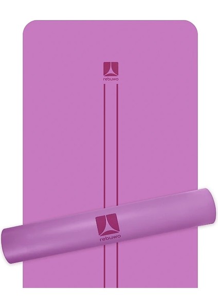 Çift Çizgi Tasarımlı 5mm Doğal Kauçuk Yoga Matı – Kaydırmaz Pilates ve Egzersiz Matı