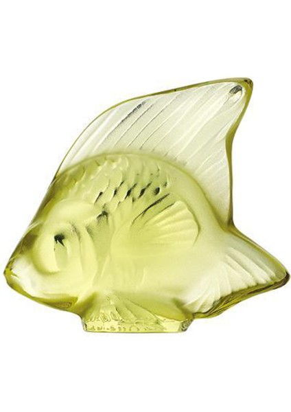 Sarı Balık Formlu Kristal Obje