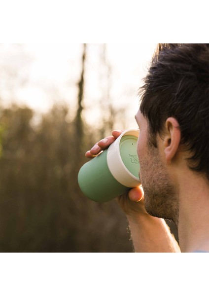 Leo Yeşil Porselen Silikon Seyahat Kupası modelleri