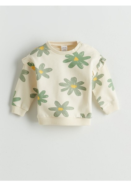 Yeni Sezon Çiçekli Kız Bebek Sweatshirt ve Pantolon 2'li Takım fiyatları