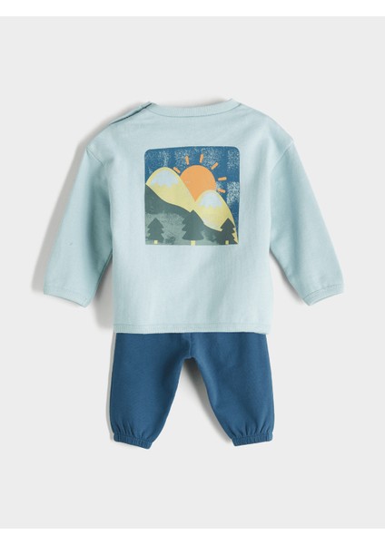 Yeni Sezon Erkek Bebek Sweatshirt ve Eşofman Alt 2'li