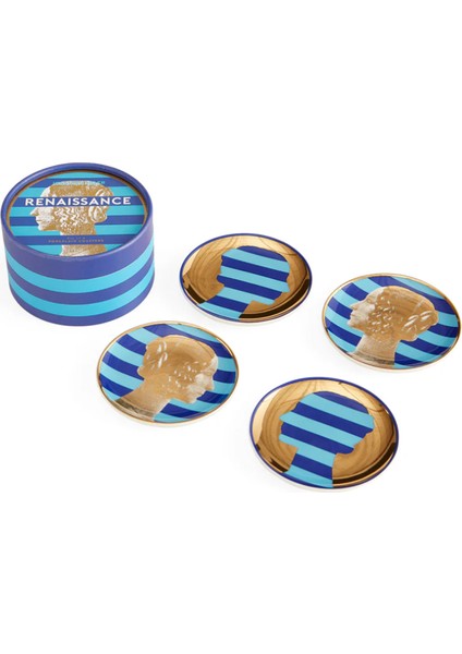 Renaissance Mavi 4lü Porselen Bardak Altlığı Seti fiyatları