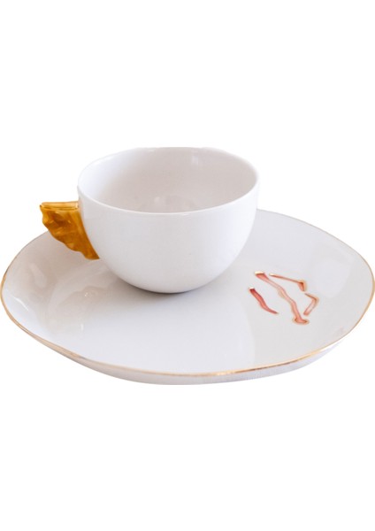 Volans Kiss Porselen Kahve Fincanı ve Tabağı