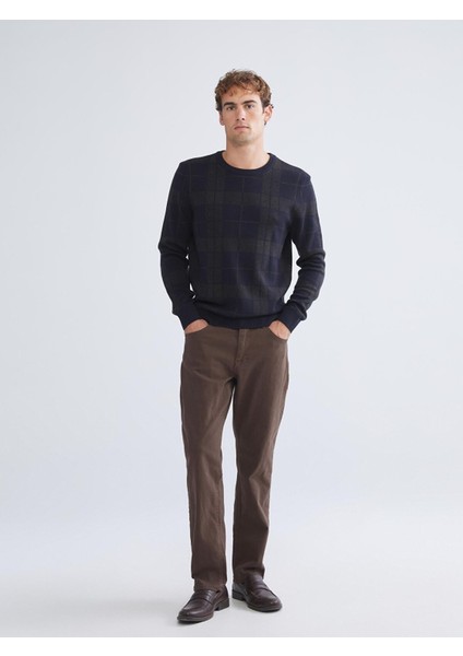 Yeni Sezon Bisiklet Yaka Uzun Kollu Ekose Erkek Triko Kazak modelleri