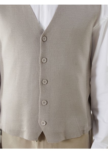 Yeni Sezon Standart Kalıp V Yaka Erkek Triko Yelek modelleri