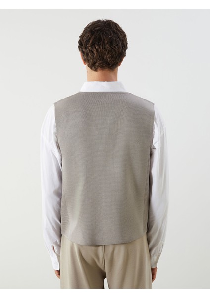 Yeni Sezon Standart Kalıp V Yaka Erkek Triko Yelek fırsatları