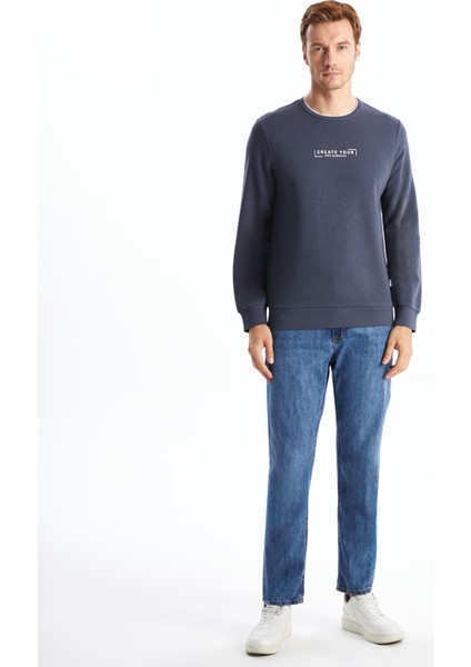 Yeni Sezon Bisiklet Yaka Baskılı Erkek Kalın Sweatshirt fiyatları