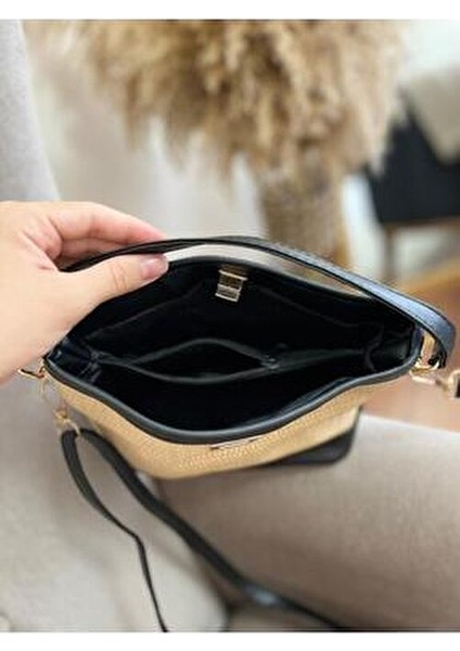 Kadın Suni Deri Hasır Desen Fermuarlı El ve Omuz Çantası Yaz Koleksiyonu ile Modern Tasarım fiyatları