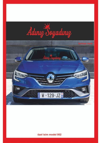 Isme Özel Yeni Trend 002 Ön Cam Yazısı - Oto Sticker - Karavan Sticker -