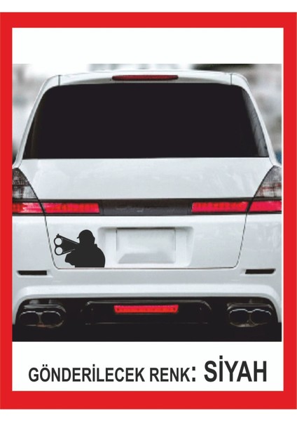 Avcı ve Tüfeği Sticker -65X45CM- Oto Sticker - Duvar Sticker - Kamp Sticker -Traktör Sticker fiyatları