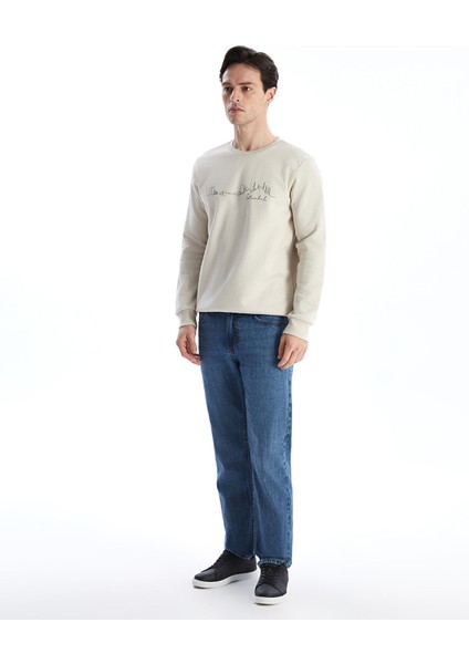 Yeni Sezon Bisiklet Yaka Baskılı Erkek Kalın Sweatshirt fiyatları