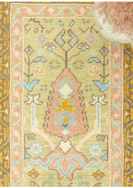 Gizay Renkli El Dokuma Yün Uşak Yolluk 81 x 220 cm modelleri