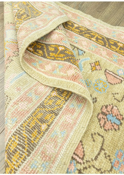 Gizay Renkli El Dokuma Yün Uşak Yolluk 81 x 220 cm