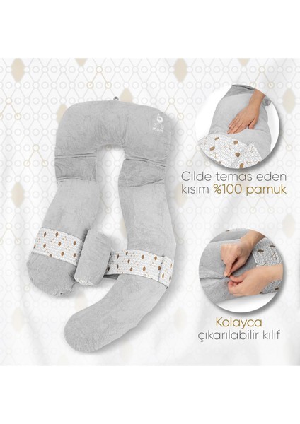 Bmom U-Şekilli Gri Tam Vücut Hamilelik ve Annelik Yastığı fiyatları