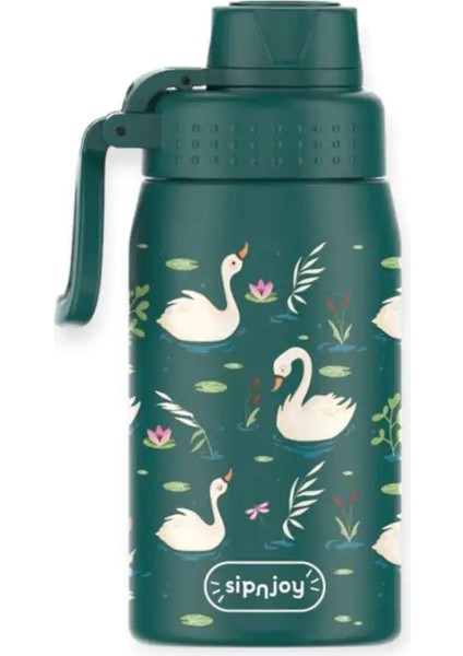 Widewonder Swan Harmony Yeşil Çelik Çocuk Su Termosu 420 ml
