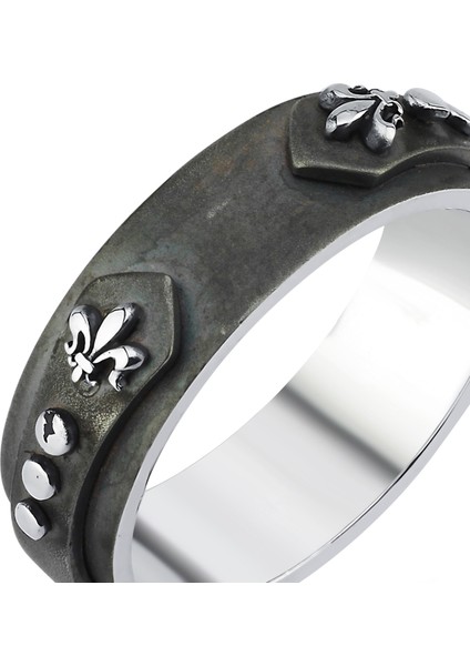 Fleur De Lis Erkek Gümüş Yüzük fiyatları