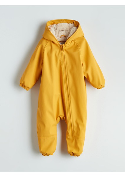 Yeni Sezon Kapüşonlu Uzun Kollu Basic Erkek Bebek Astronot Mont