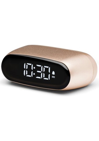 Minut Altın Rengi Dijital Alarmlı Masa Saati