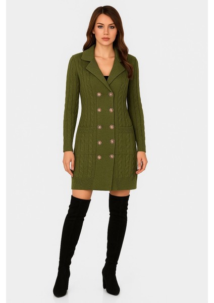 Triko Kruvaze Hırka Elbise