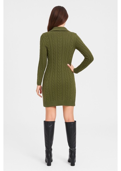 Triko Kruvaze Hırka Elbise modelleri