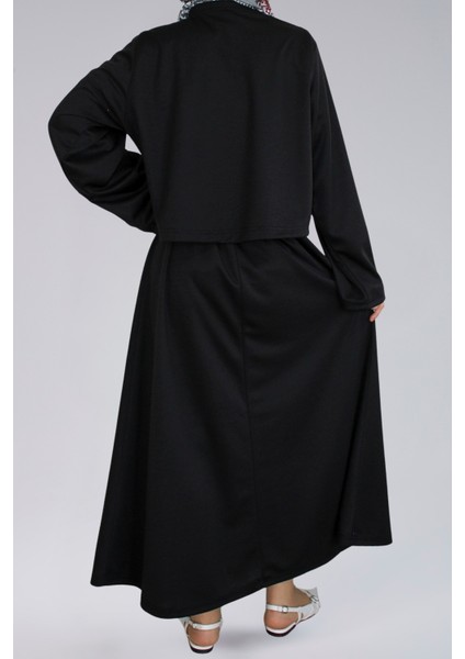 Mevsimlik Ecrin Kumaş Geniş Kol Crop & Çan Etek Kadın Takım