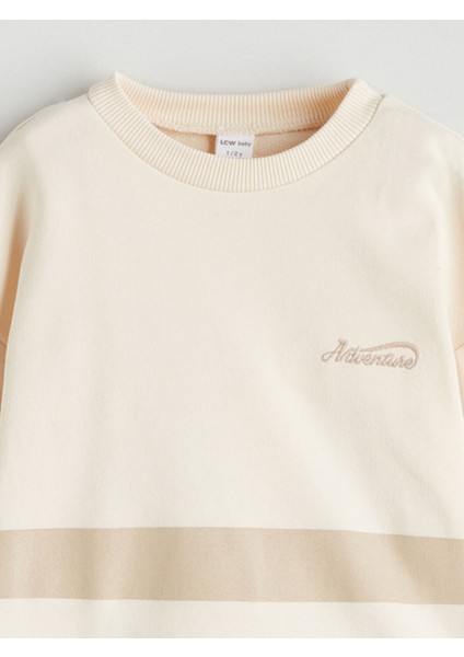 Yeni Sezon Bisiklet Yaka Baskılı Erkek Bebek Sweatshirt ve Pantolon 2'li indirimleri