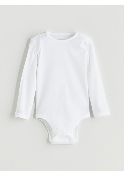 Yeni Sezon Bisiklet Yaka Uzun Kollu Kız Bebek Çıtçıtlı Bodysuit 2'li fiyatları