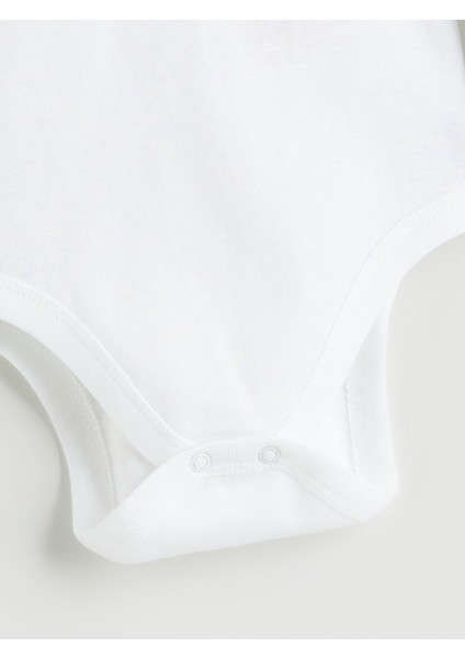 Yeni Sezon Bisiklet Yaka Uzun Kollu Kız Bebek Çıtçıtlı Bodysuit 2'li modelleri