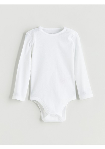 Yeni Sezon Bisiklet Yaka Uzun Kollu Kız Bebek Çıtçıtlı Bodysuit 2'li indirimleri