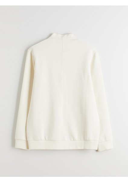 Yeni Sezon Standart Kalıp Kolej Yaka Erkek Fermuarlı Sweatshirt fiyatları