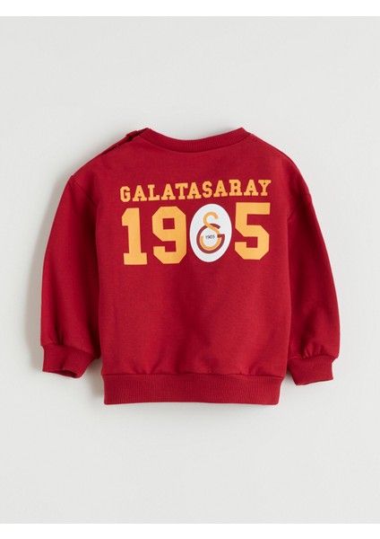 Yeni Sezon Bisiklet Yaka Galatasaray Baskılı Erkek Bebek Sweatshirt ve Eşofman Alt 2'li Takım indirimleri