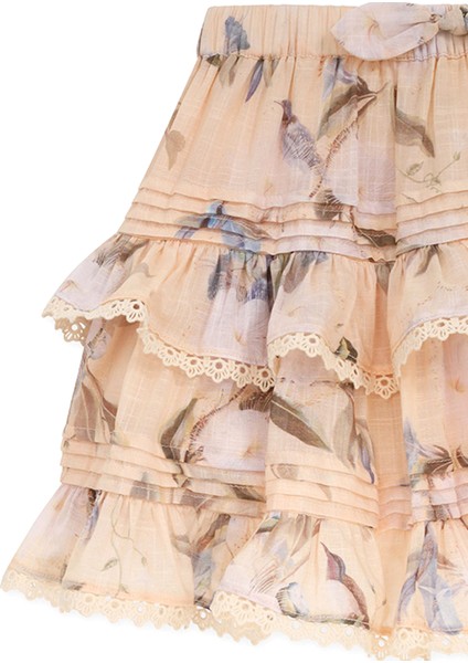 Cascadian Krem Fırfırlı Kız Çocuk Etek modelleri