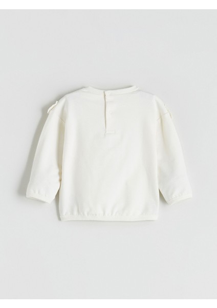 Yeni Sezon Bisiklet Yaka Çiçekli Kız Bebek Sweatshirt ve Tayt 2'li fırsatları