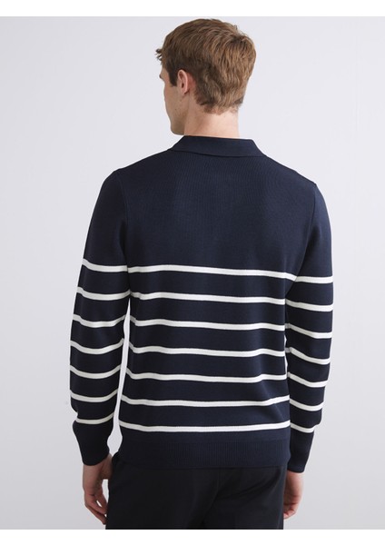 Yeni Sezon Polo Yaka Çizgili Erkek Triko Kazak fırsatları