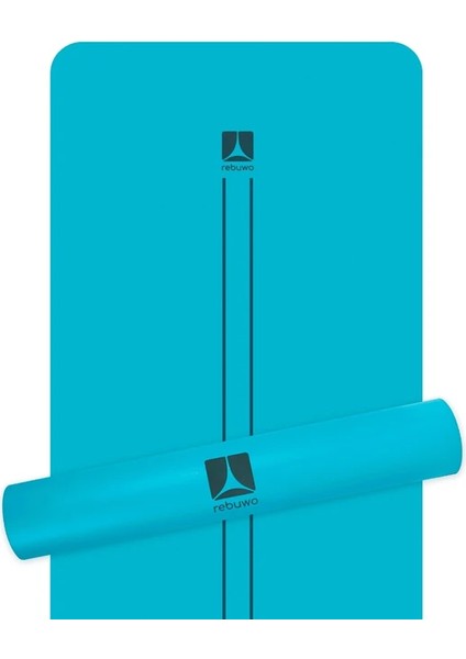 Çift Çizgi Tasarımlı 5mm Doğal Kauçuk Yoga Matı – Kaydırmaz Pilates ve Egzersiz Matı