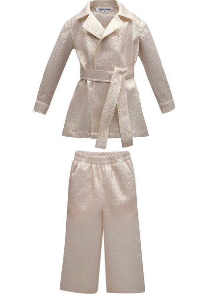 Kelli Trench Pantolon Kız Çocuk Set Takım