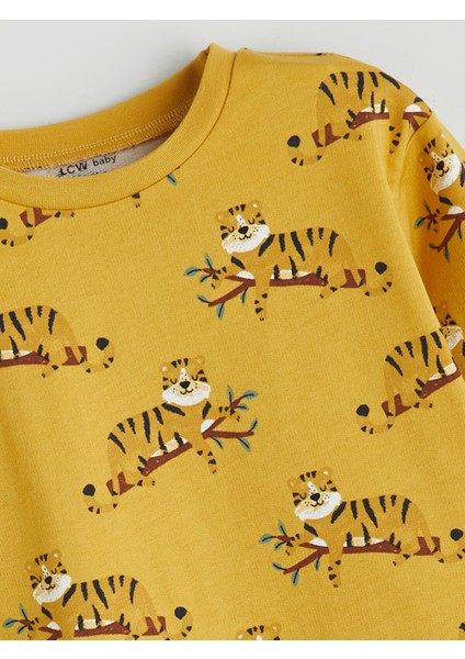 Yeni Sezon Bisiklet Yaka Baskılı Erkek Bebek Pijama Takımı indirimleri