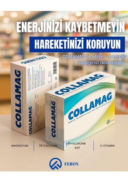 Collamag Yorgunluk-Kronik Bitkin Hissetme-Kas ve Iskelet Sağlığı Magnezyum Takviyesi fırsatları