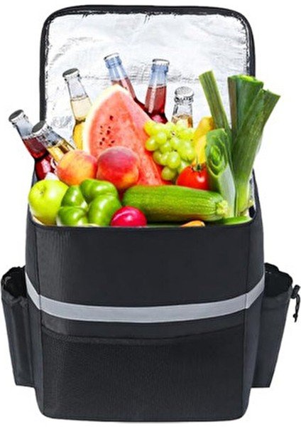 Profesyonel Kamp Için Soğutucu Termal Sırt Çantası - Reflektörlü Yemek Taşıma Sırt Çantası