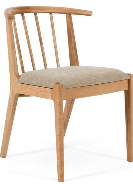 Viking Naturel Meşe Bej Kumaş Döşemeli Yemek Odası Sandalyesi fiyatları