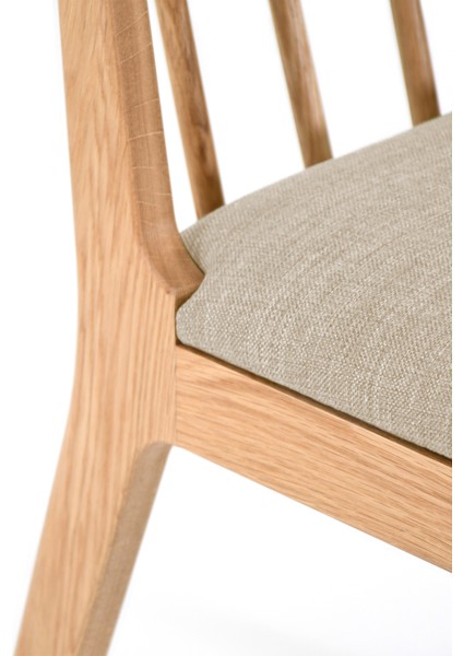 Viking Naturel Meşe Bej Kumaş Döşemeli Yemek Odası Sandalyesi indirimleri
