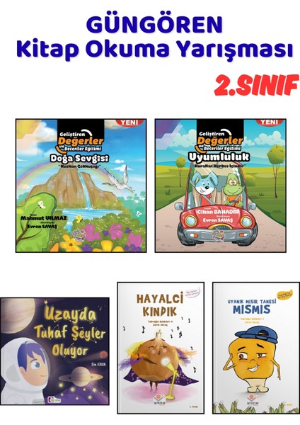 Güngören Kitap Okuma Yarışması 2.sınıf Kitapları, 5 Kitap Set, 2.sınıf Masal Öykü fiyatları