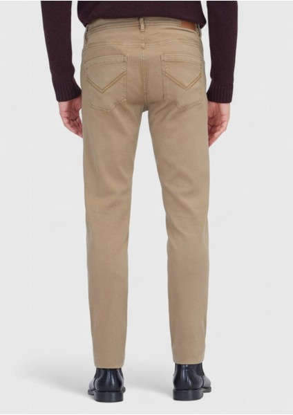 Vizon Düz Örme Slim Fit Casual Pamuk Karışımlı Pantolon indirimleri