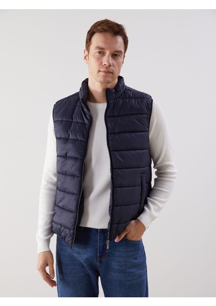 Yeni Sezon Standart Kalıp Dik Yaka Erkek Şişme Yelek