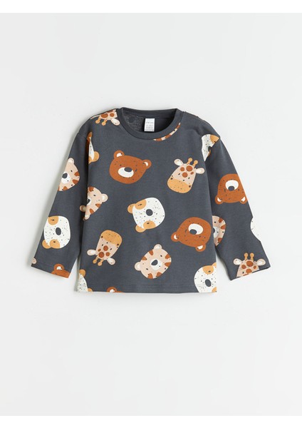 Yeni Sezon Hayvan Baskılı Erkek Bebek Pijama Takımı fiyatları