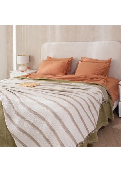 Raisa Müslin Kekik Yeşili Çift Kişilik Yatak Örtüsü fiyatları